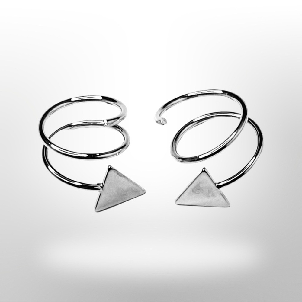 Fashion Arrow Twist Wrap Hoop Earrings Sterling Silver